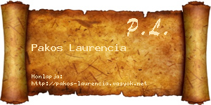 Pakos Laurencia névjegykártya